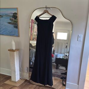 Elegant Black Off the Shoulder Evening Gown